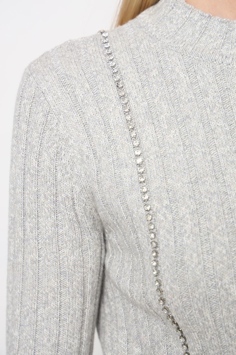 Джемпер Patrizia Pepe серый с цепями