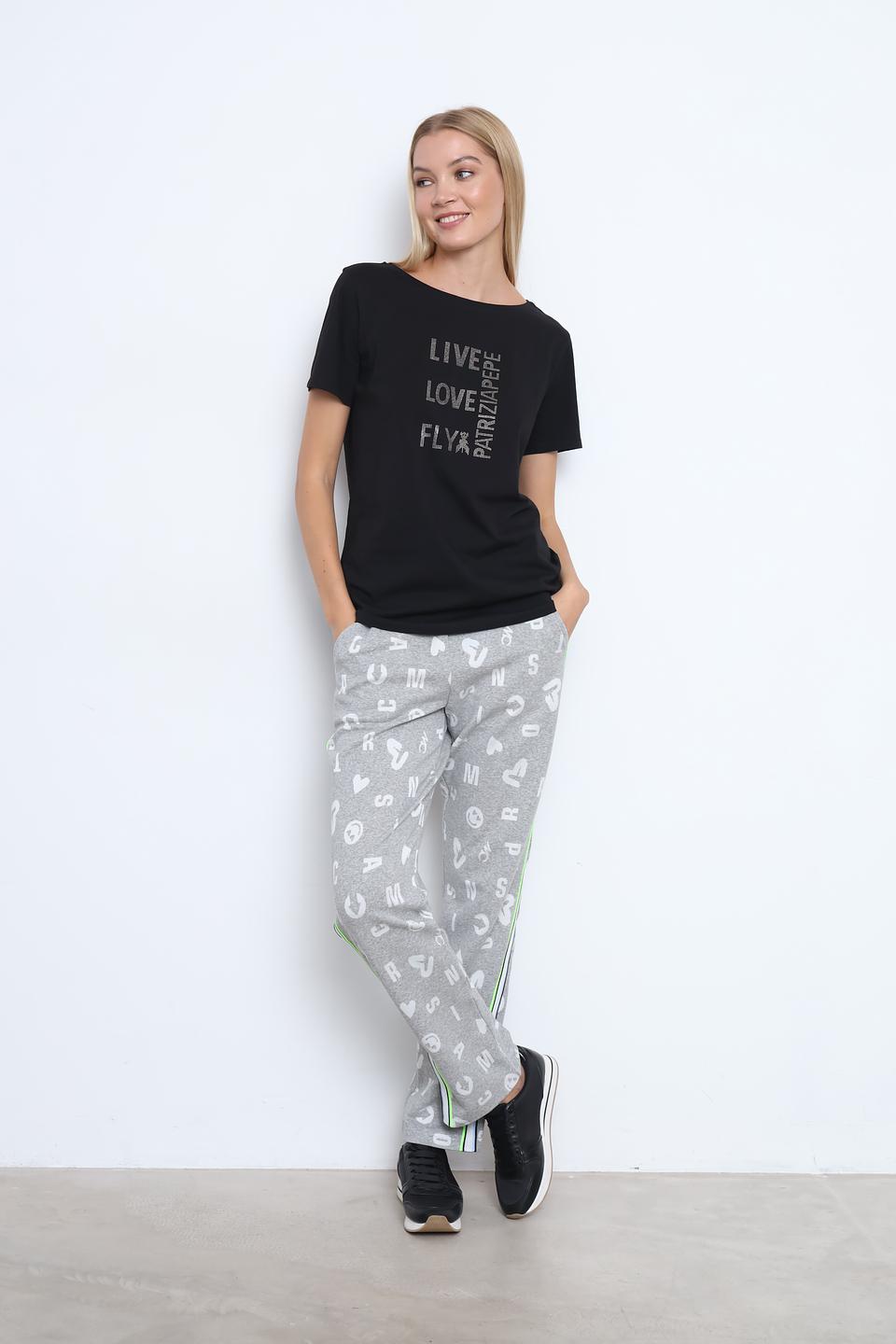 Футболка Patrizia Pepe с логотипом чёрная