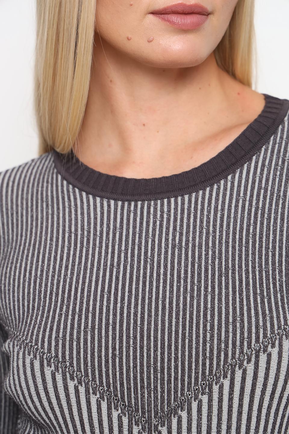 Джемпер Patrizia Pepe в полоску серый