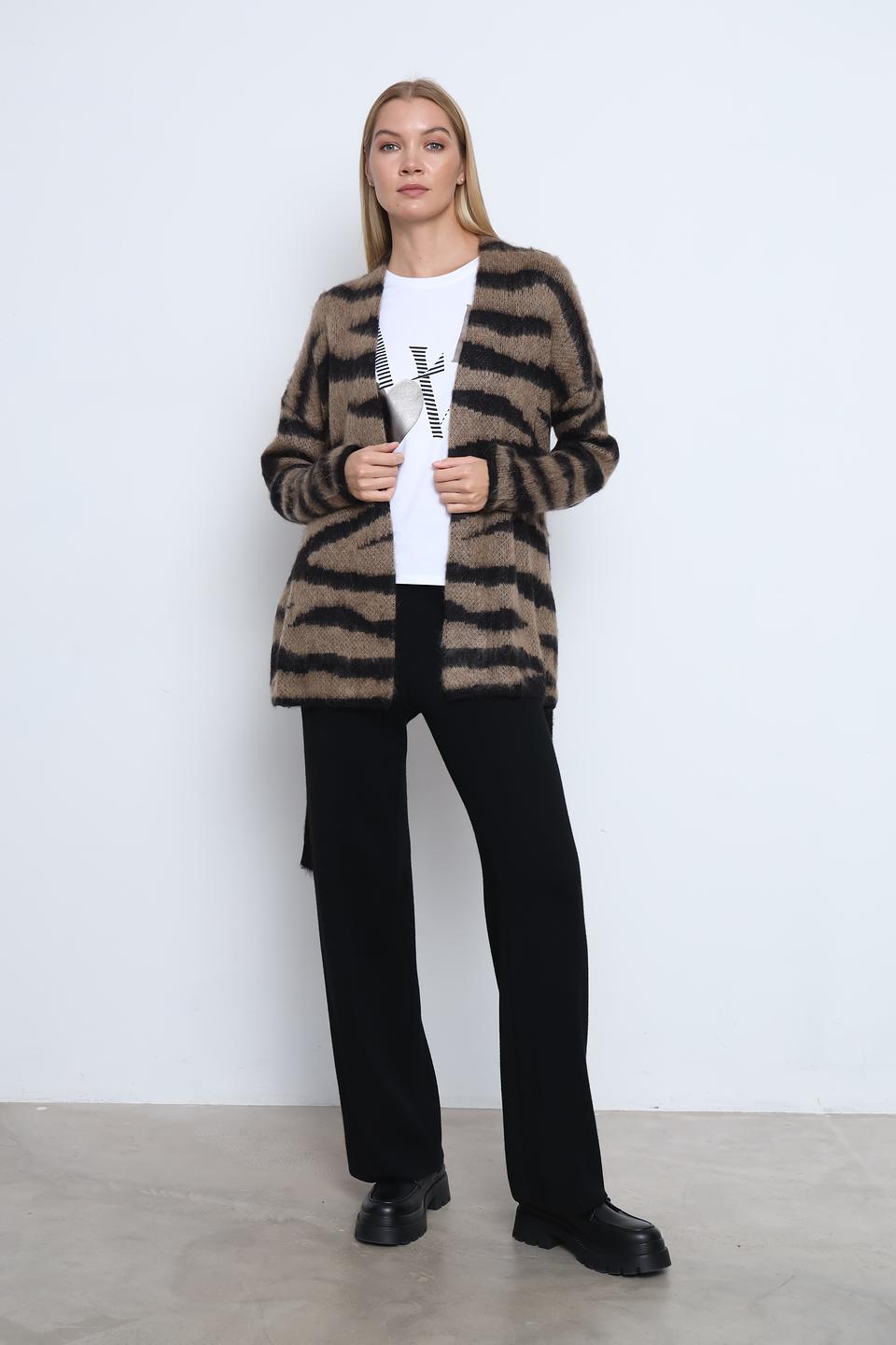 Брюки Tricot Chic чёрные с поясом