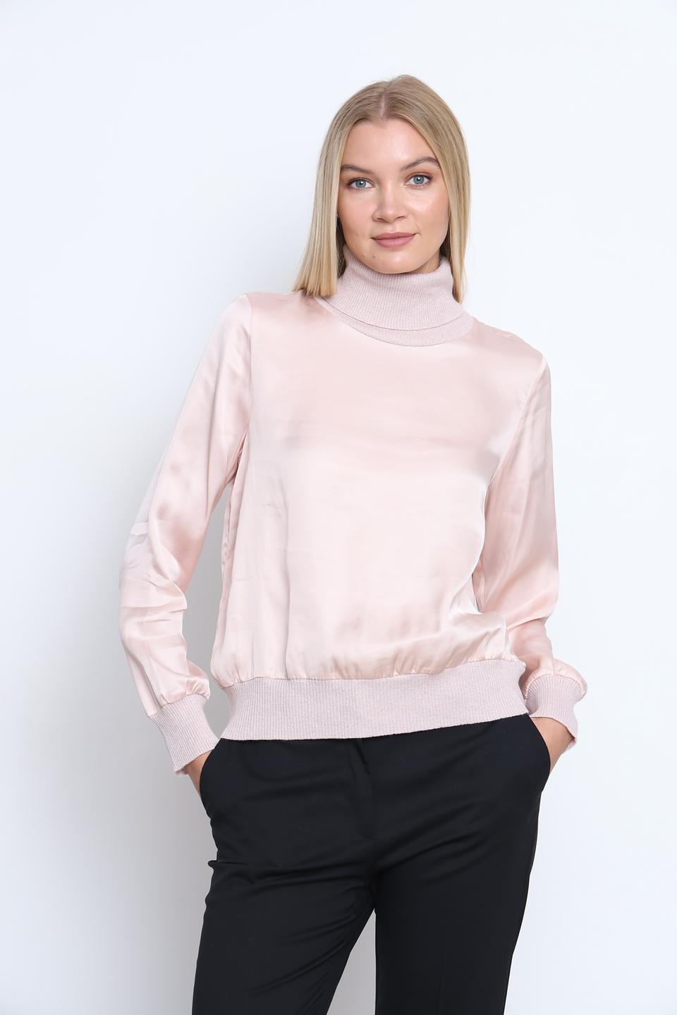 Водолазка Tricot Chic розовая с люрексом