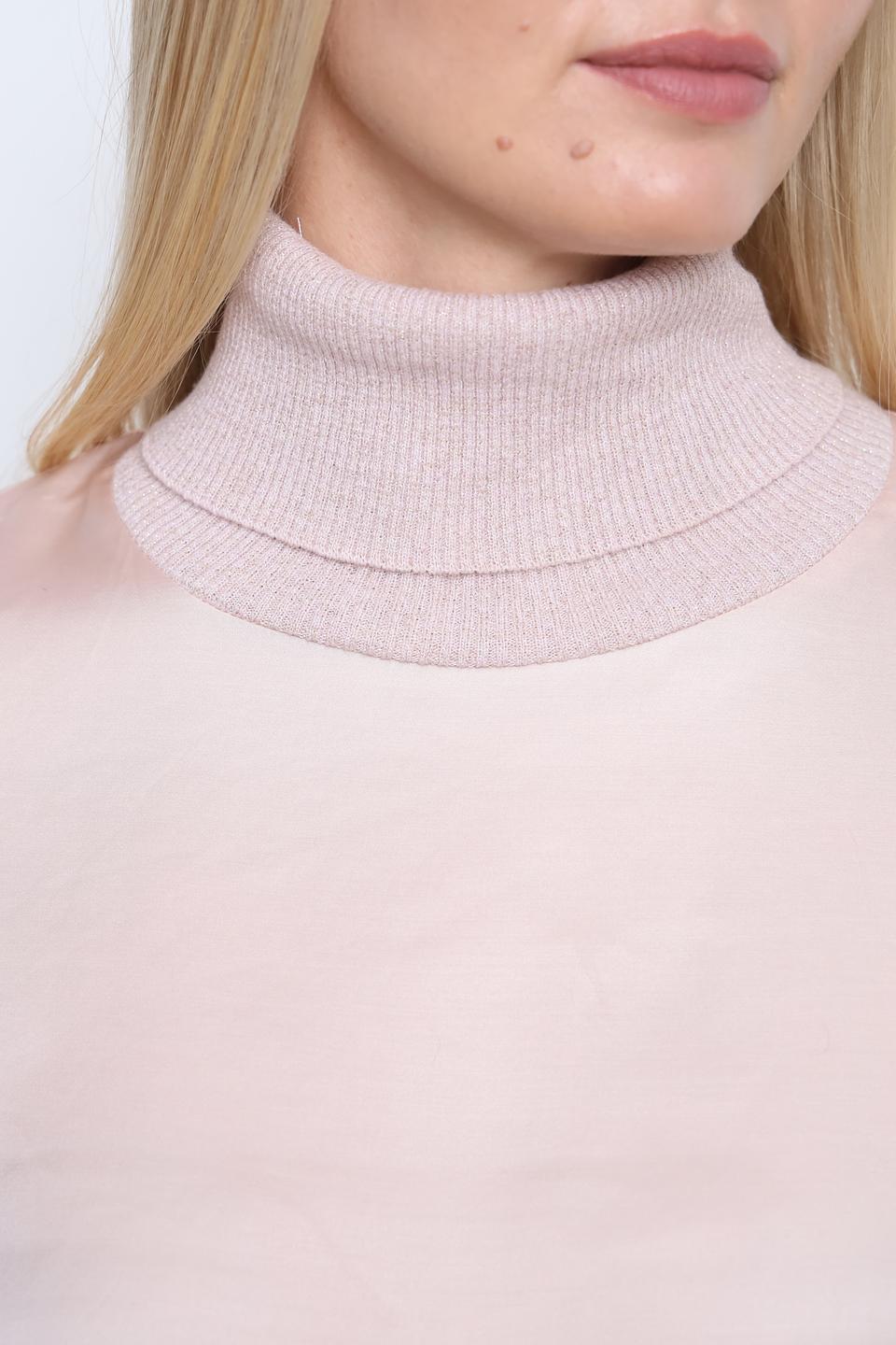 Водолазка Tricot Chic розовая с люрексом