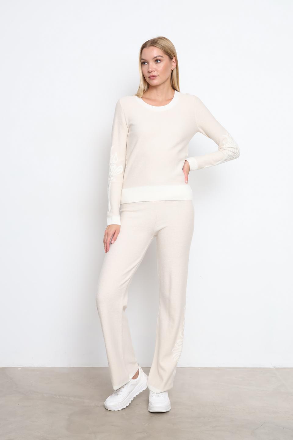 Брюки Tricot Chic вязаные бежевые