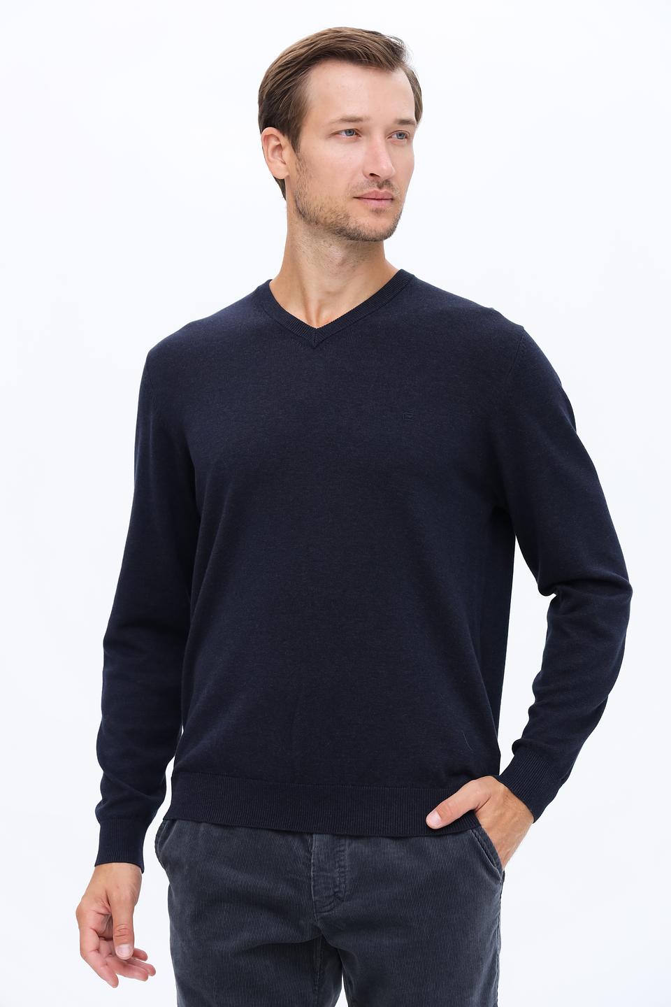 Джемпер Casa Moda V-образный тёмно-синий