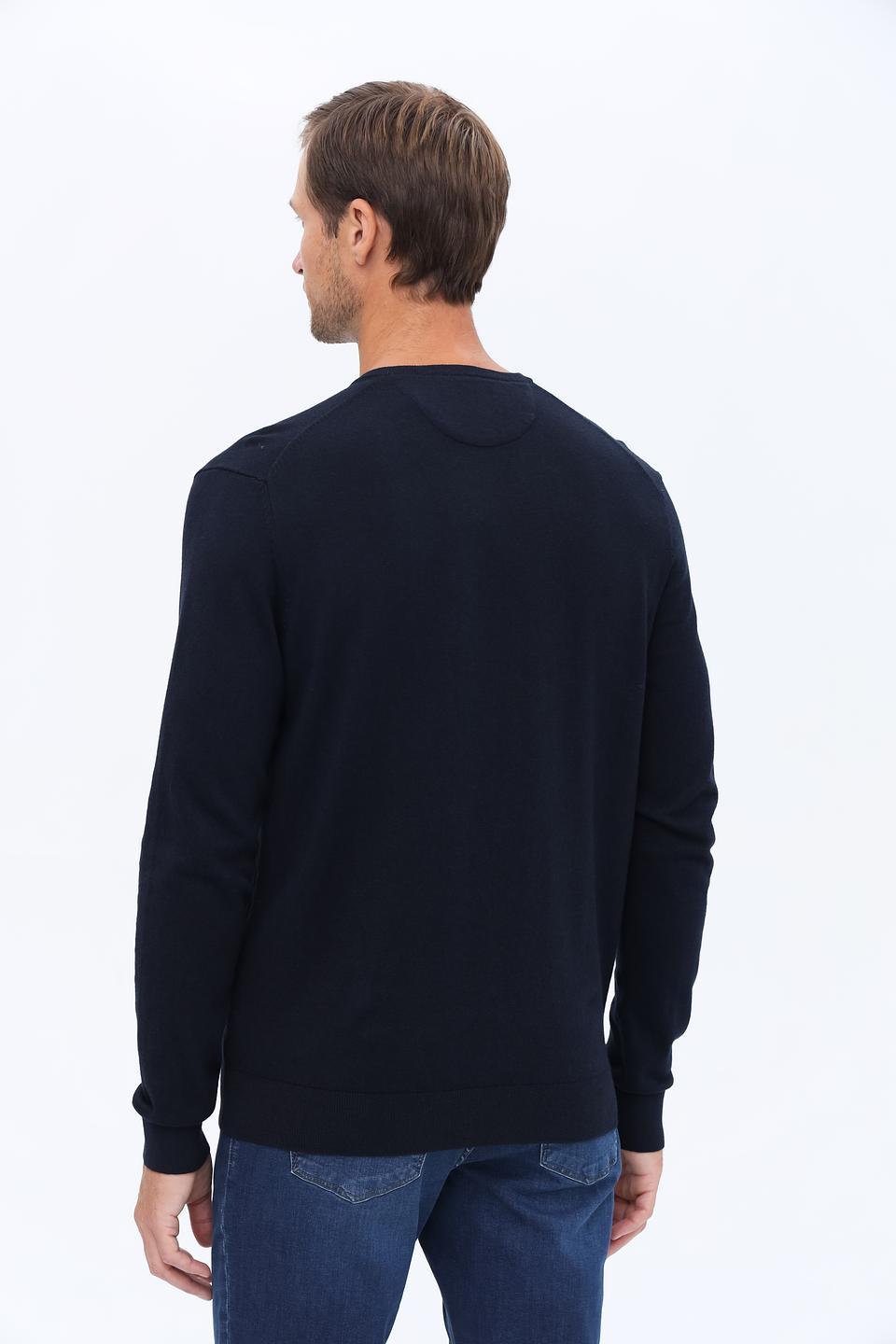 Джемпер Bugatti V-образный тёмно-синий