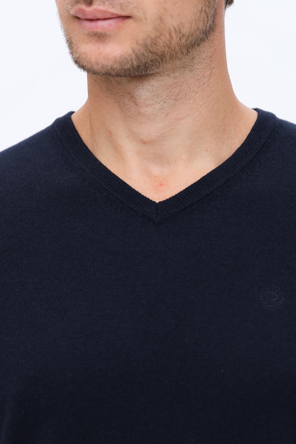 Джемпер Bugatti V-образный тёмно-синий