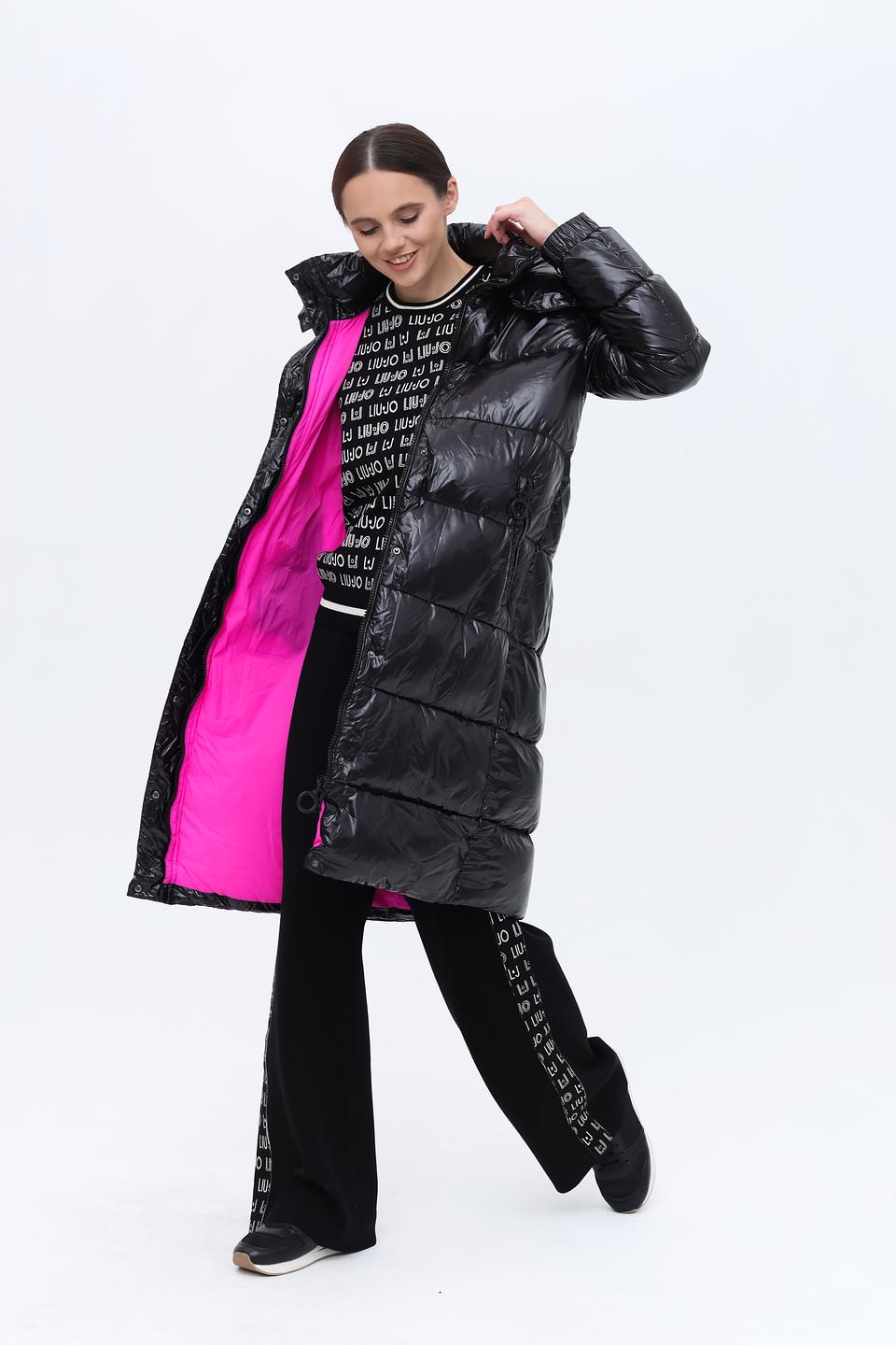 Пальто Silvian Heach стеганое чёрное