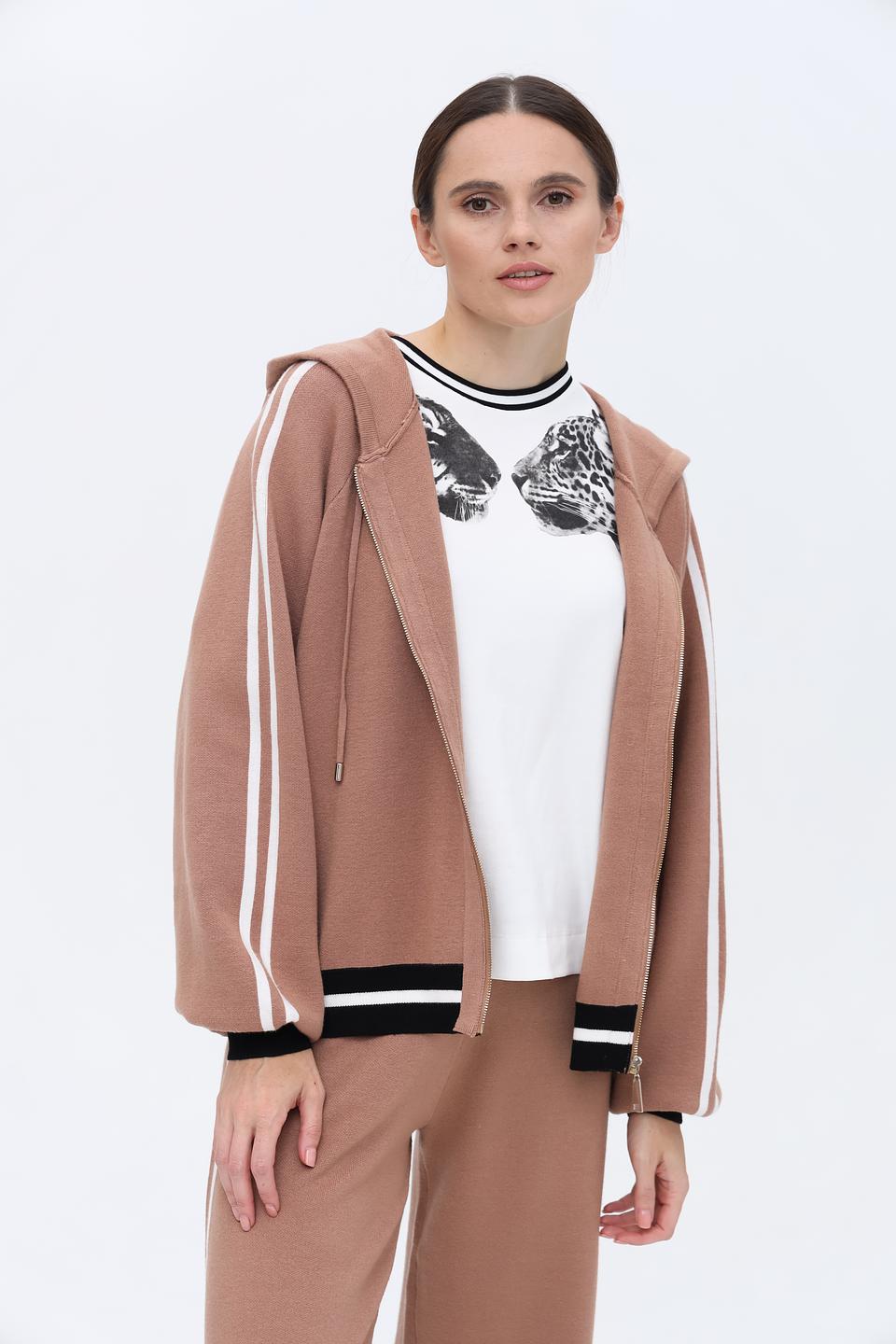 Толстовка Liu-Jo с полосками бежевая