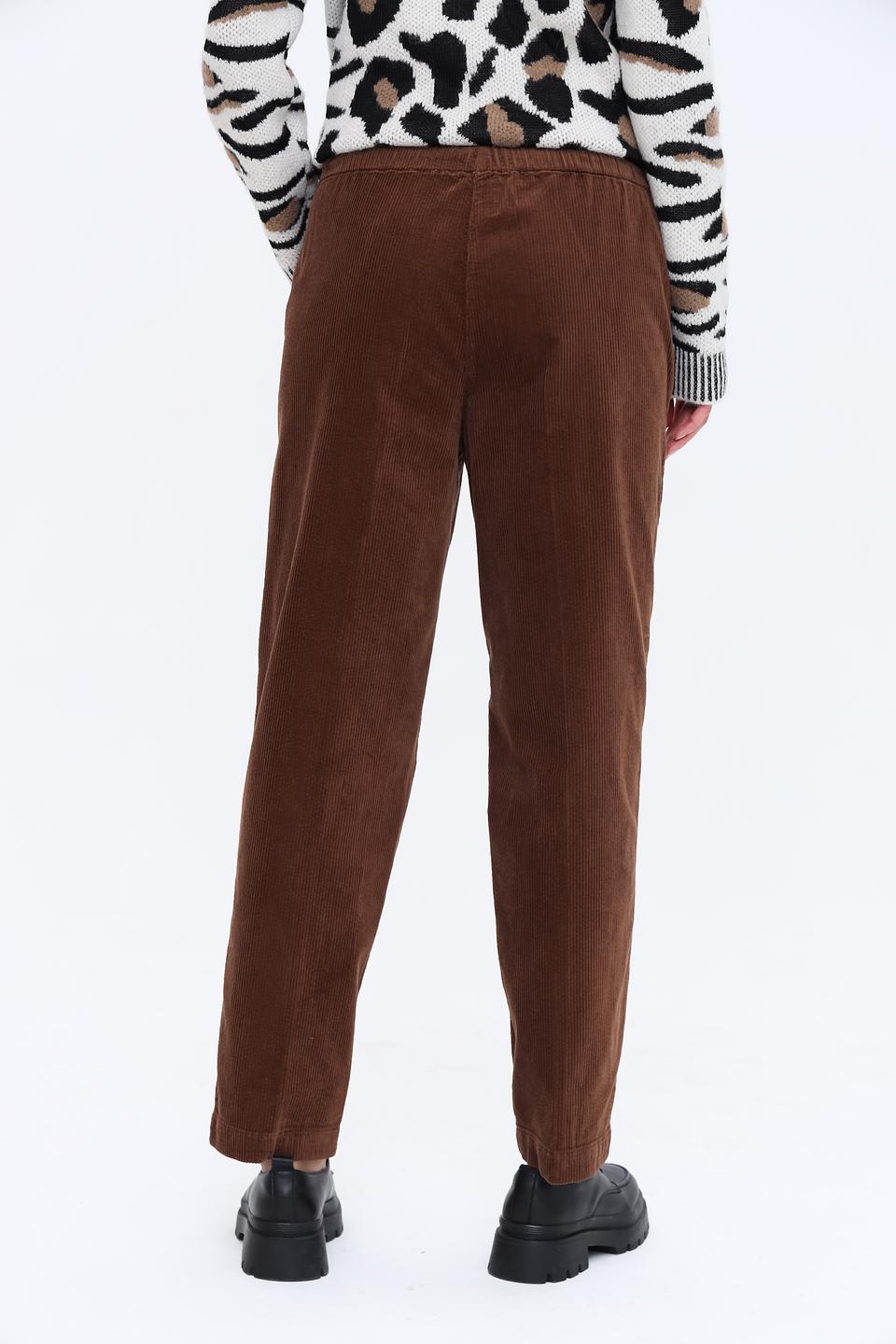 Брюки вельветовые Oui коричневые
