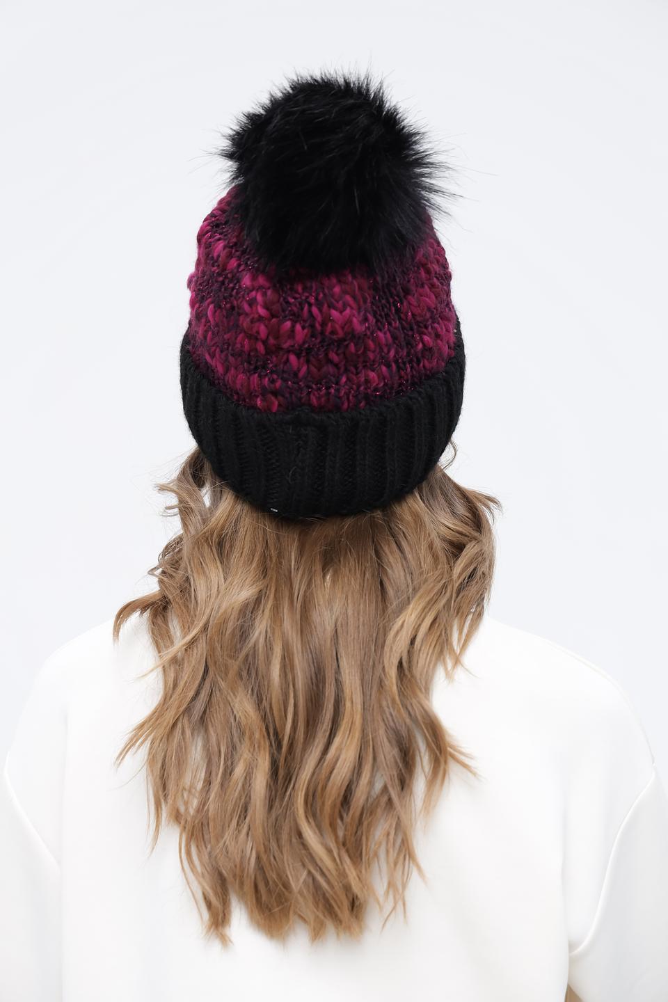 Шапка Wegener с помпоном фуксия