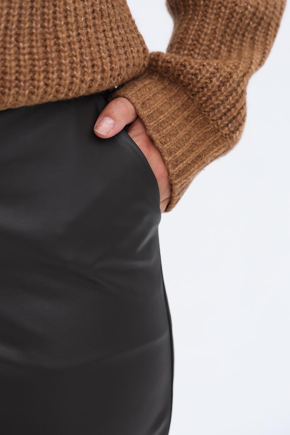 Брюки Marciano кожаные чёрные