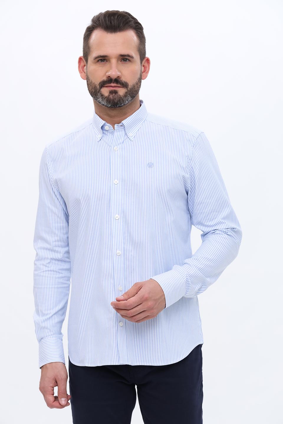 Рубашка North Sails в полоску голубую