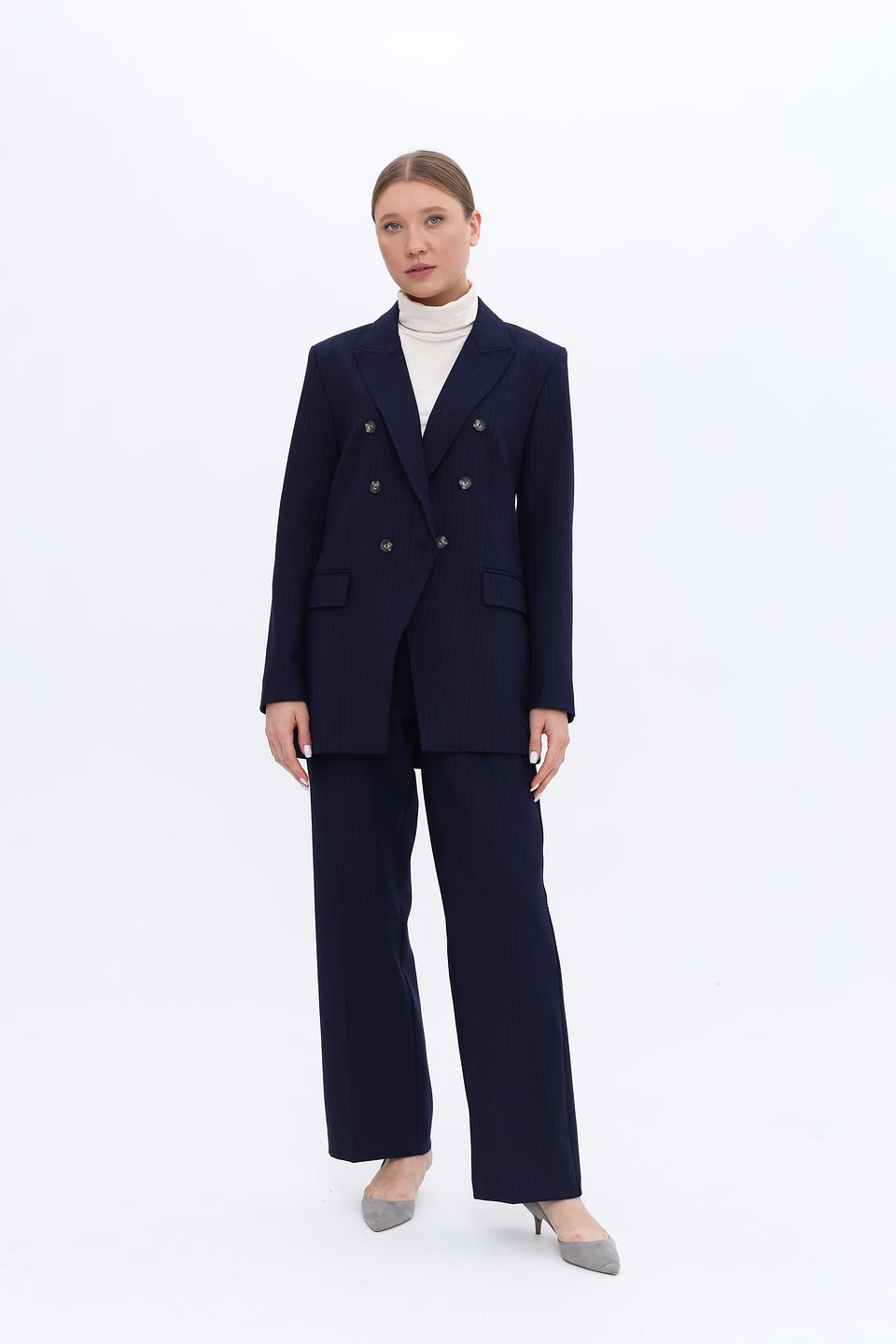 Брюки классические Rich and Royal темно-синие