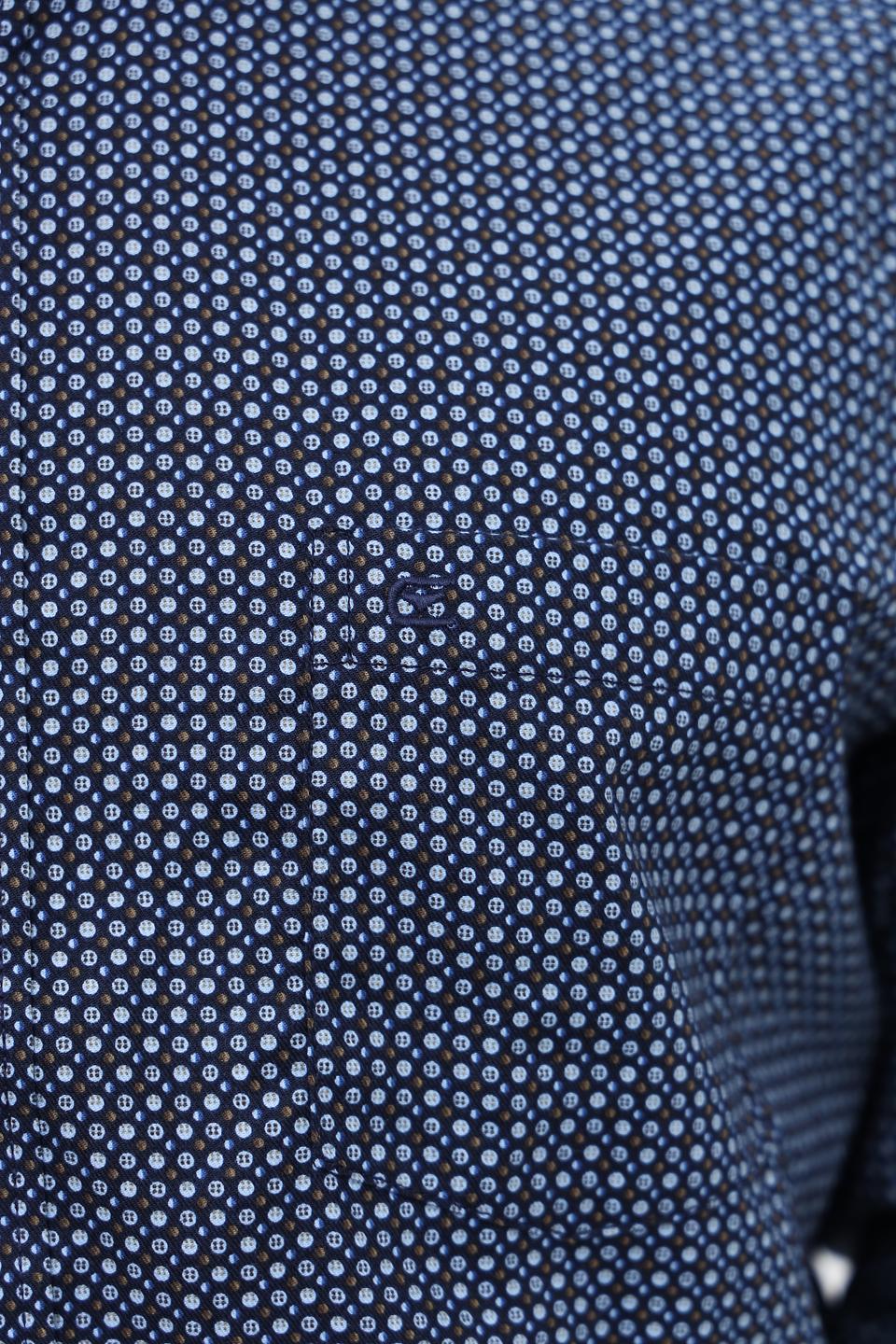 Рубашка Casa Moda в мелкий принт синий