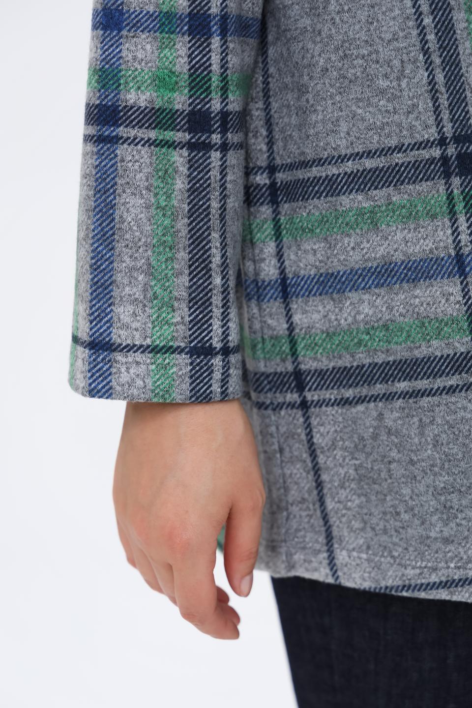 Кардиган Via Appia в клетку серый