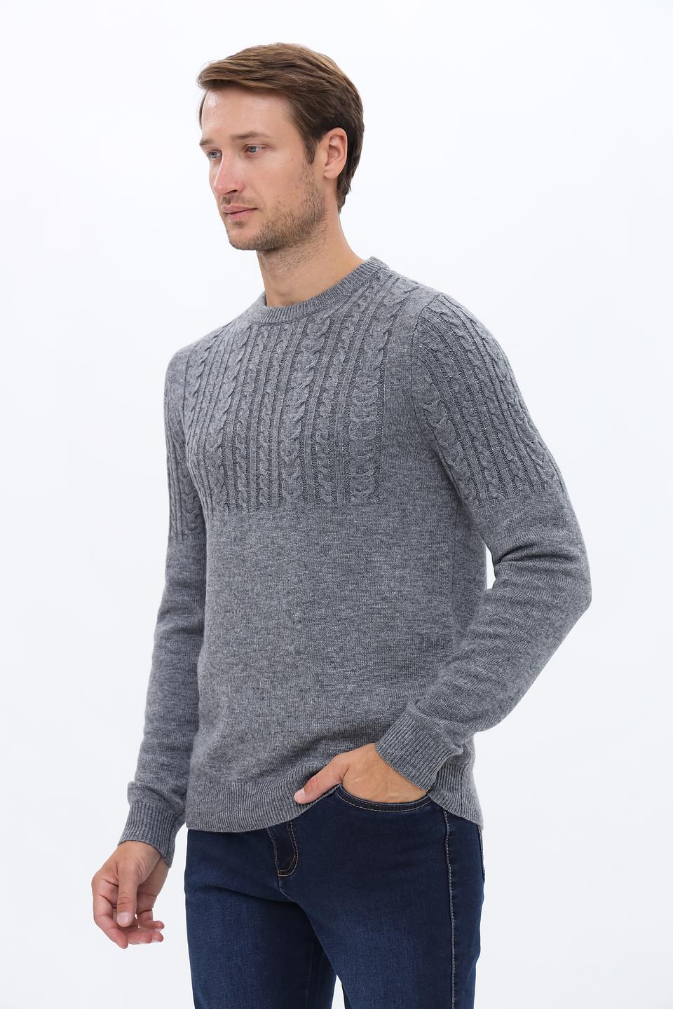 Джемпер Pezzo серый с косами