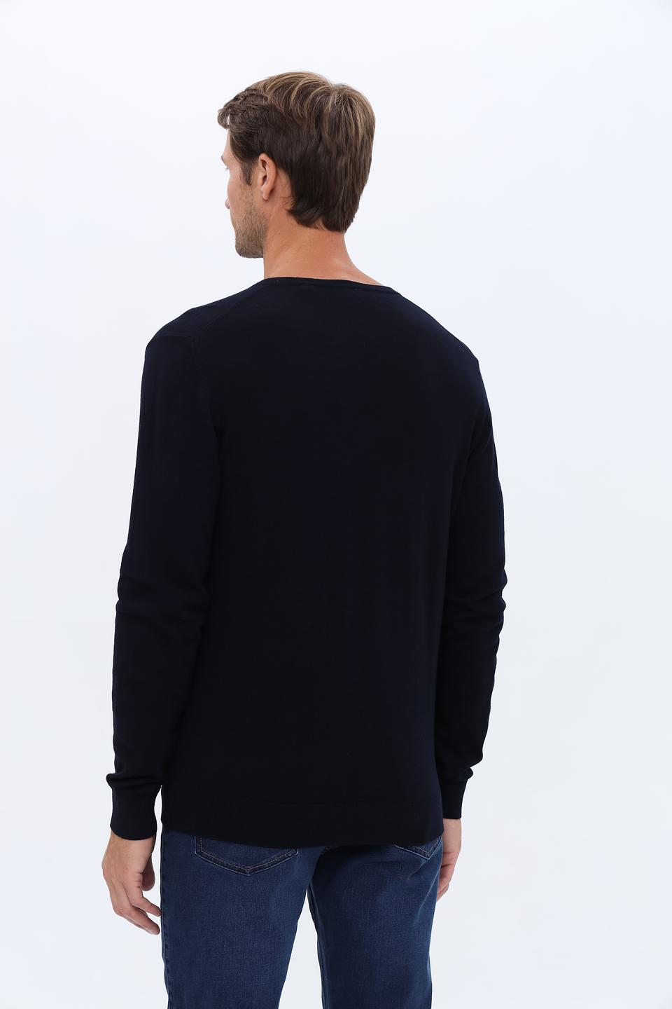 Джемпер Seidensticker V-образный тёмно-синий