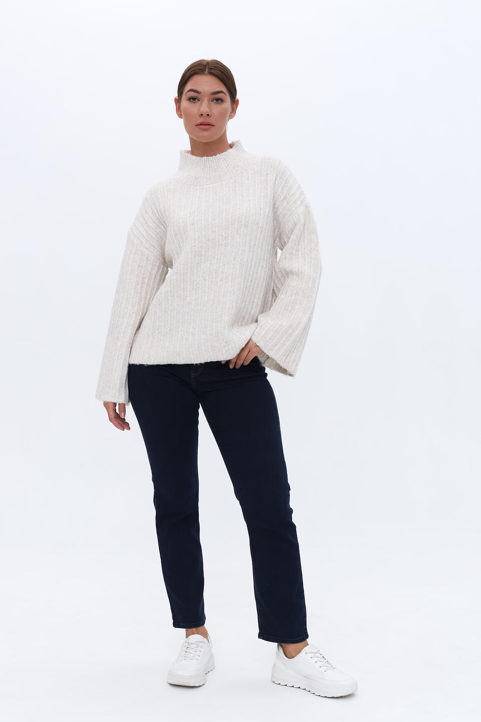 Пуловер Broadway с рукавом-колокол бежевый