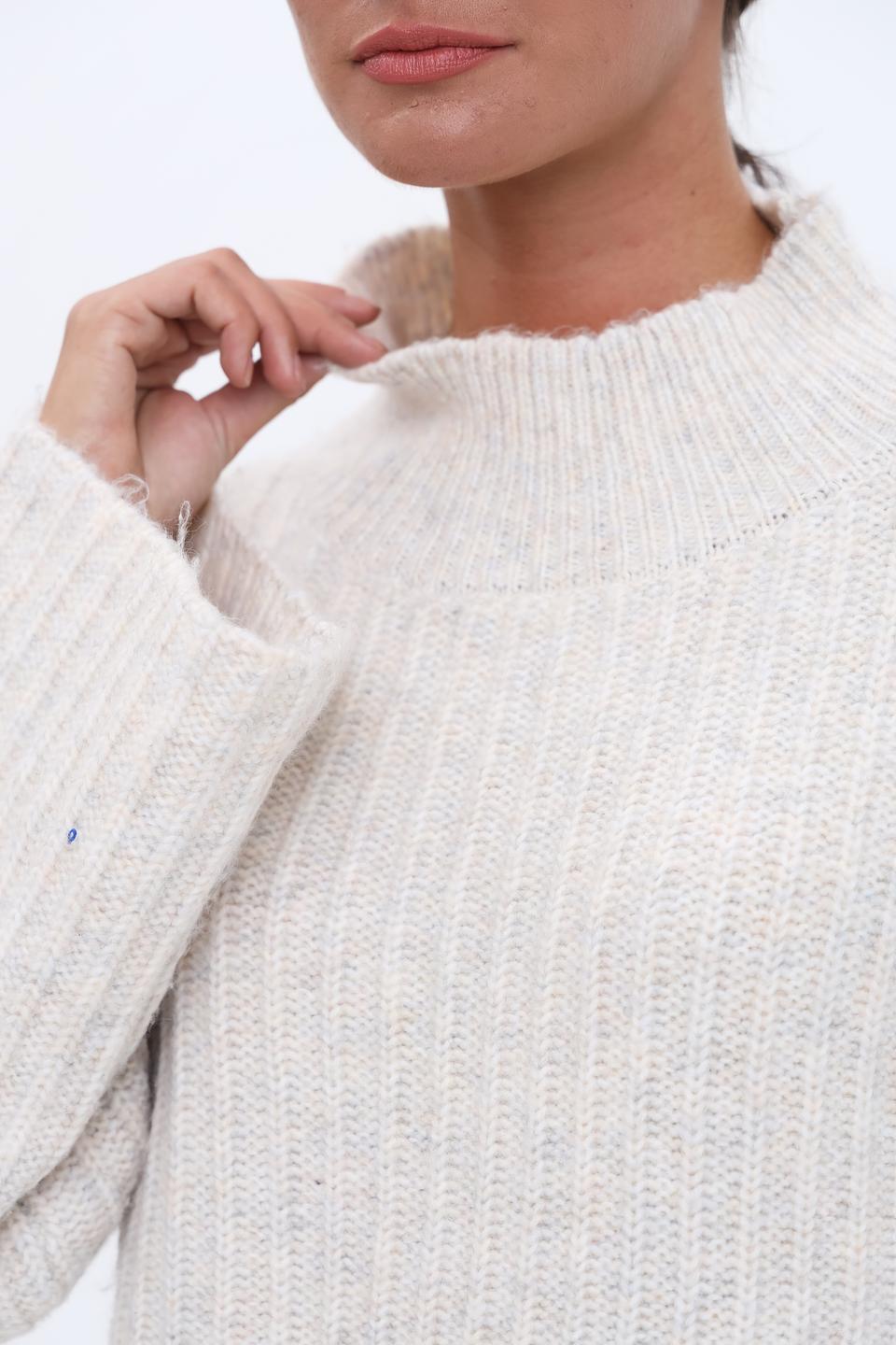 Пуловер Broadway с рукавом-колокол бежевый