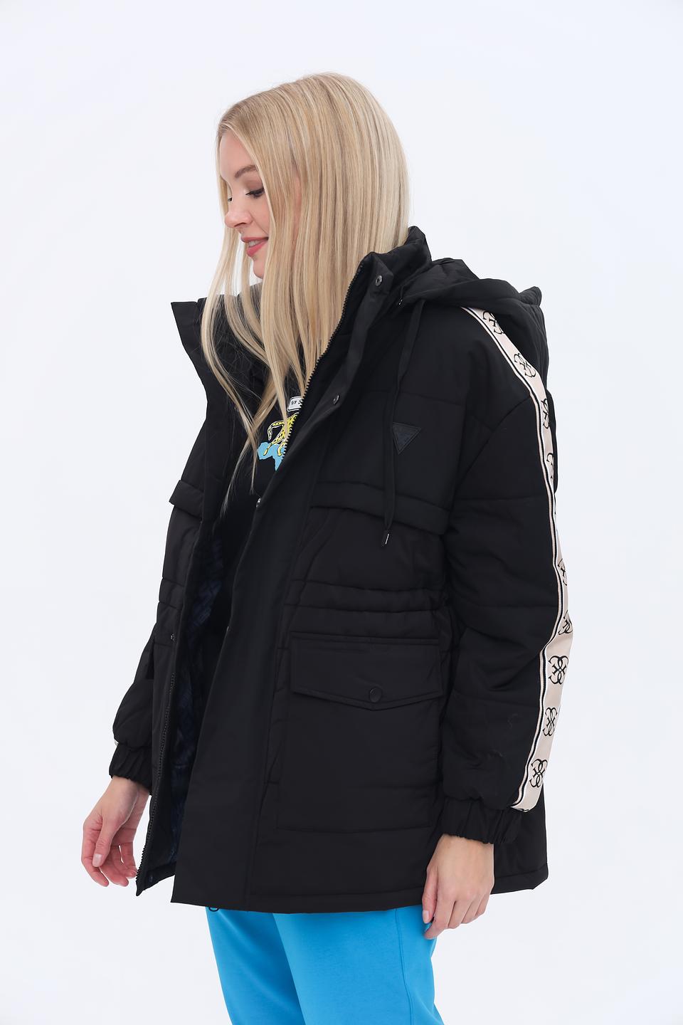 Куртка Guess жен. с логотипом чёрная