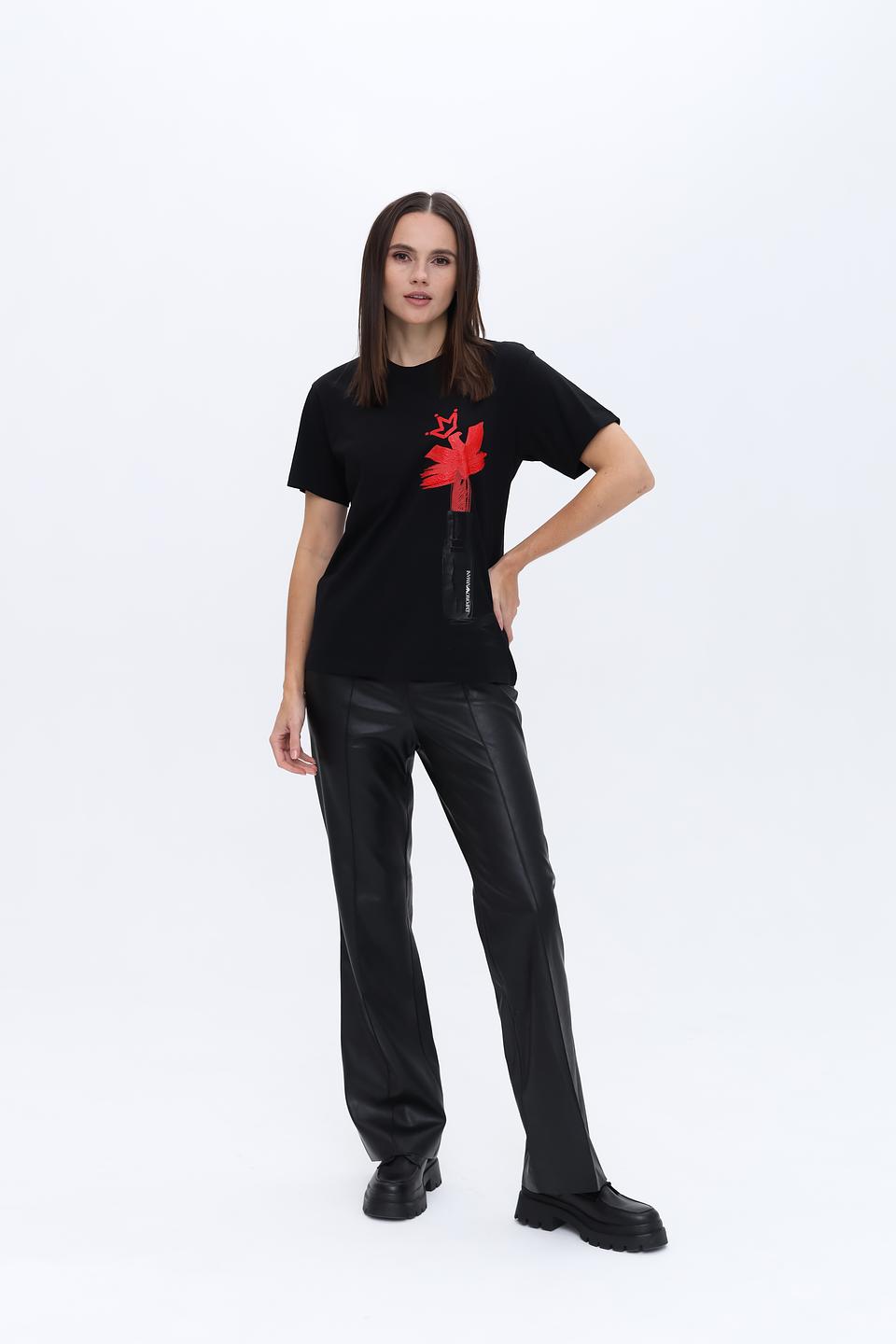 Брюки кожа Marc Aurel чёрные