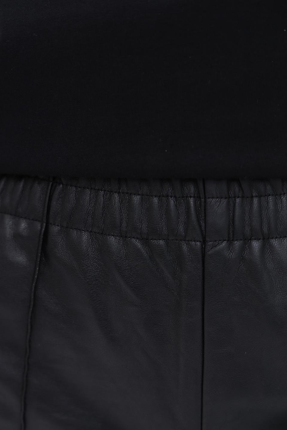 Брюки кожа Marc Aurel чёрные