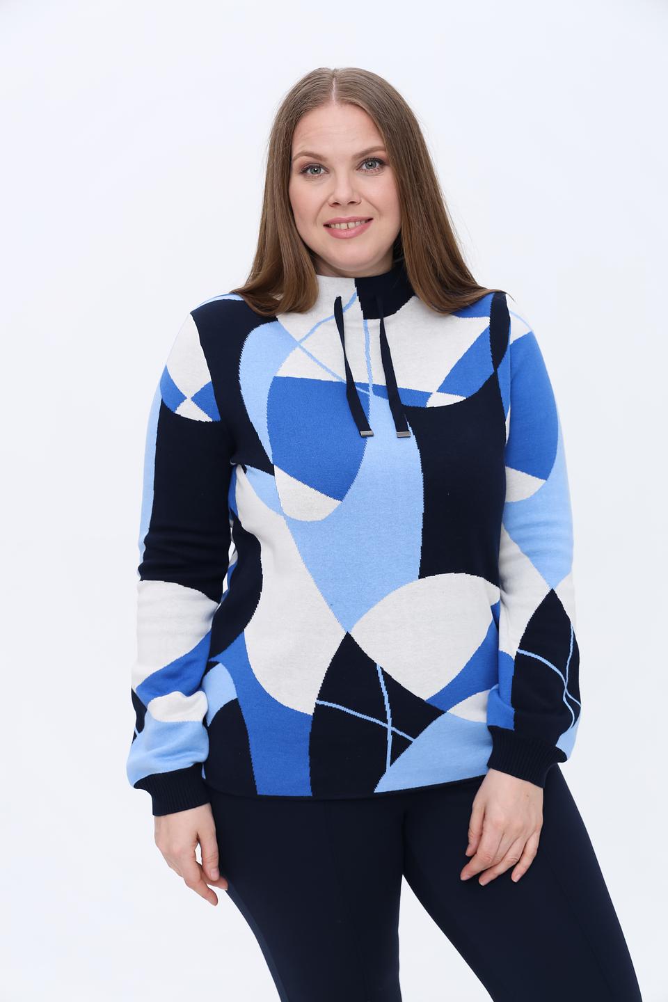 Пуловер Olsen с геометрическим рисунком