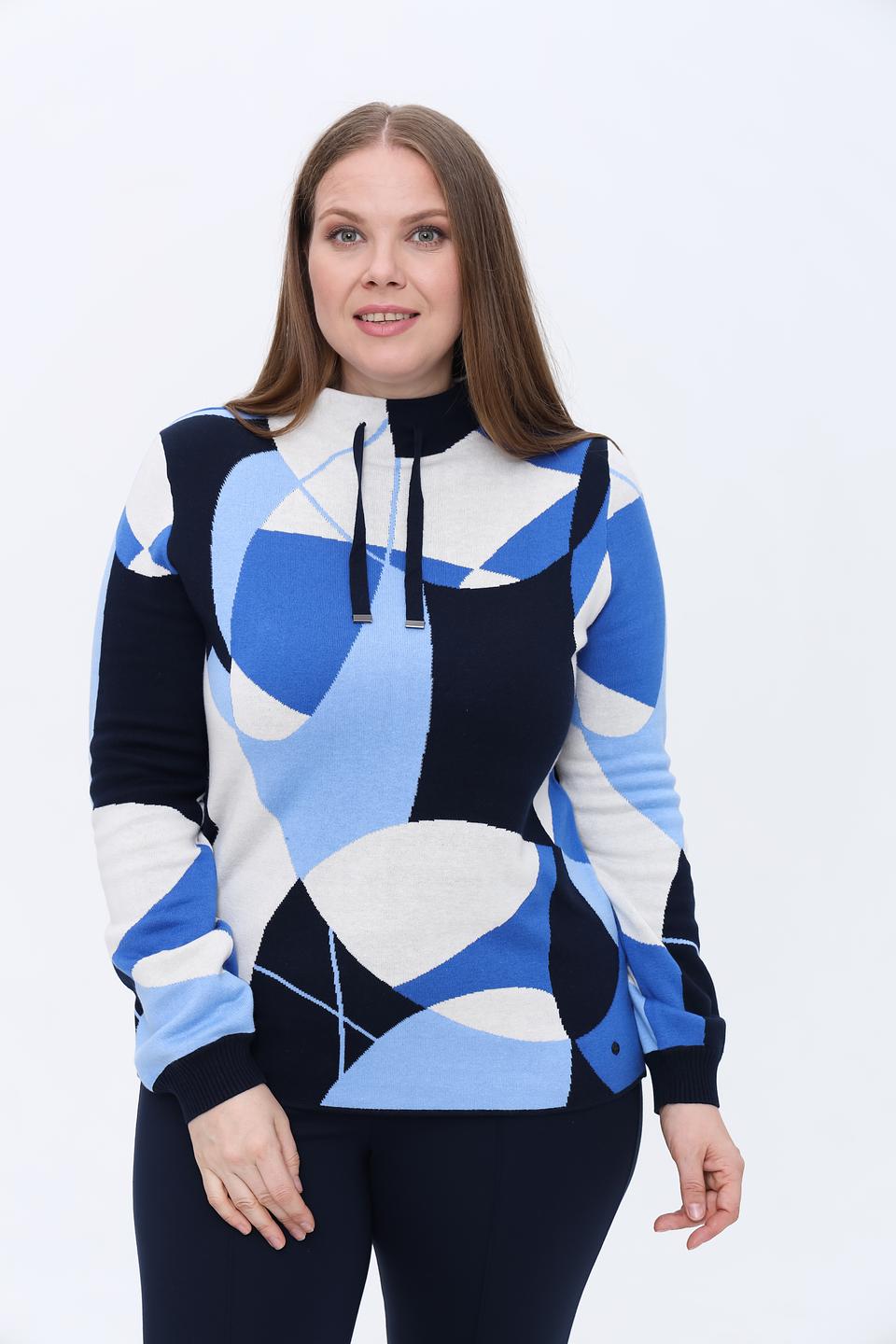 Пуловер Olsen с геометрическим рисунком