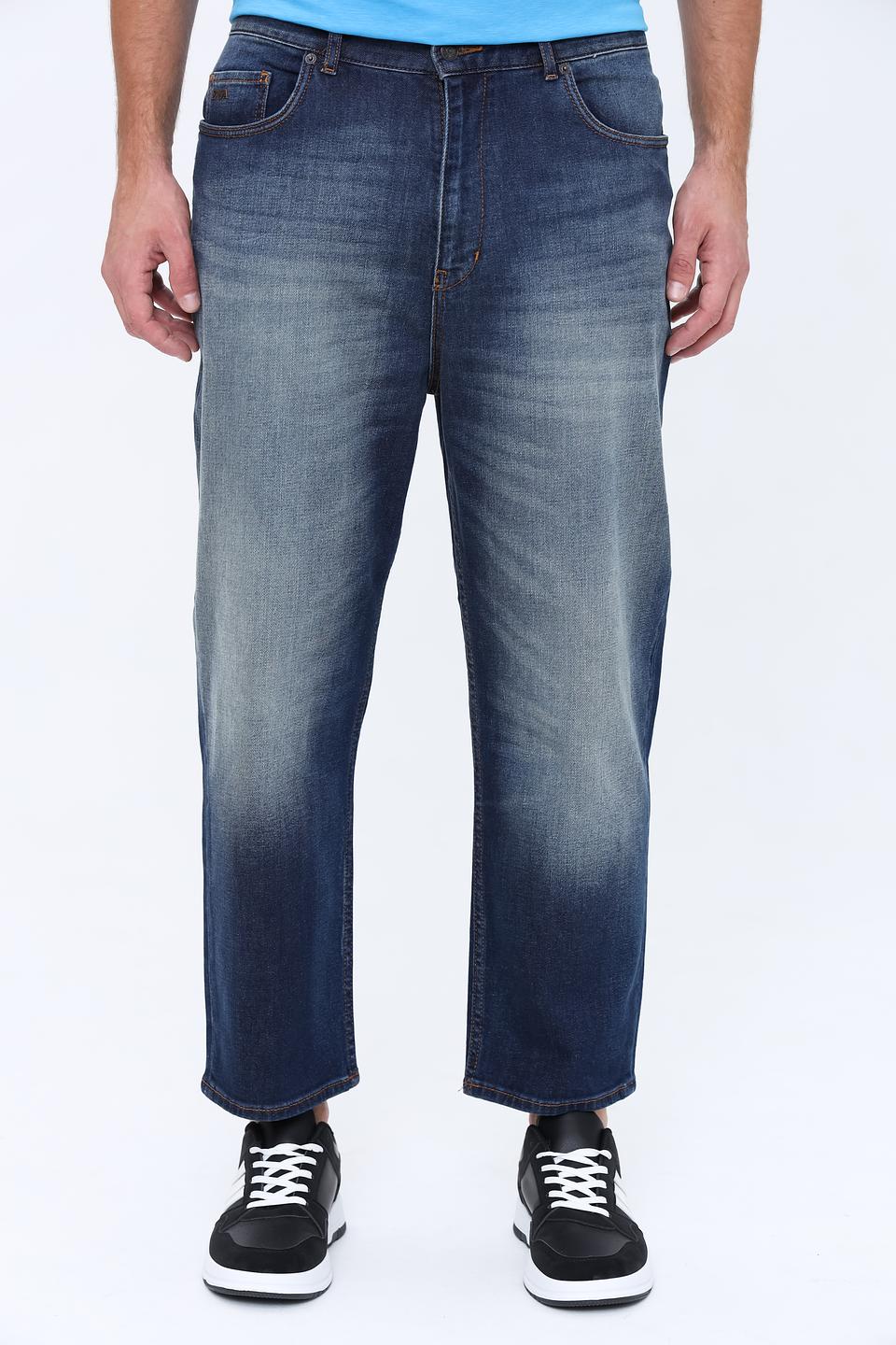 Джинсы Emporio Armani синие, свободный крой