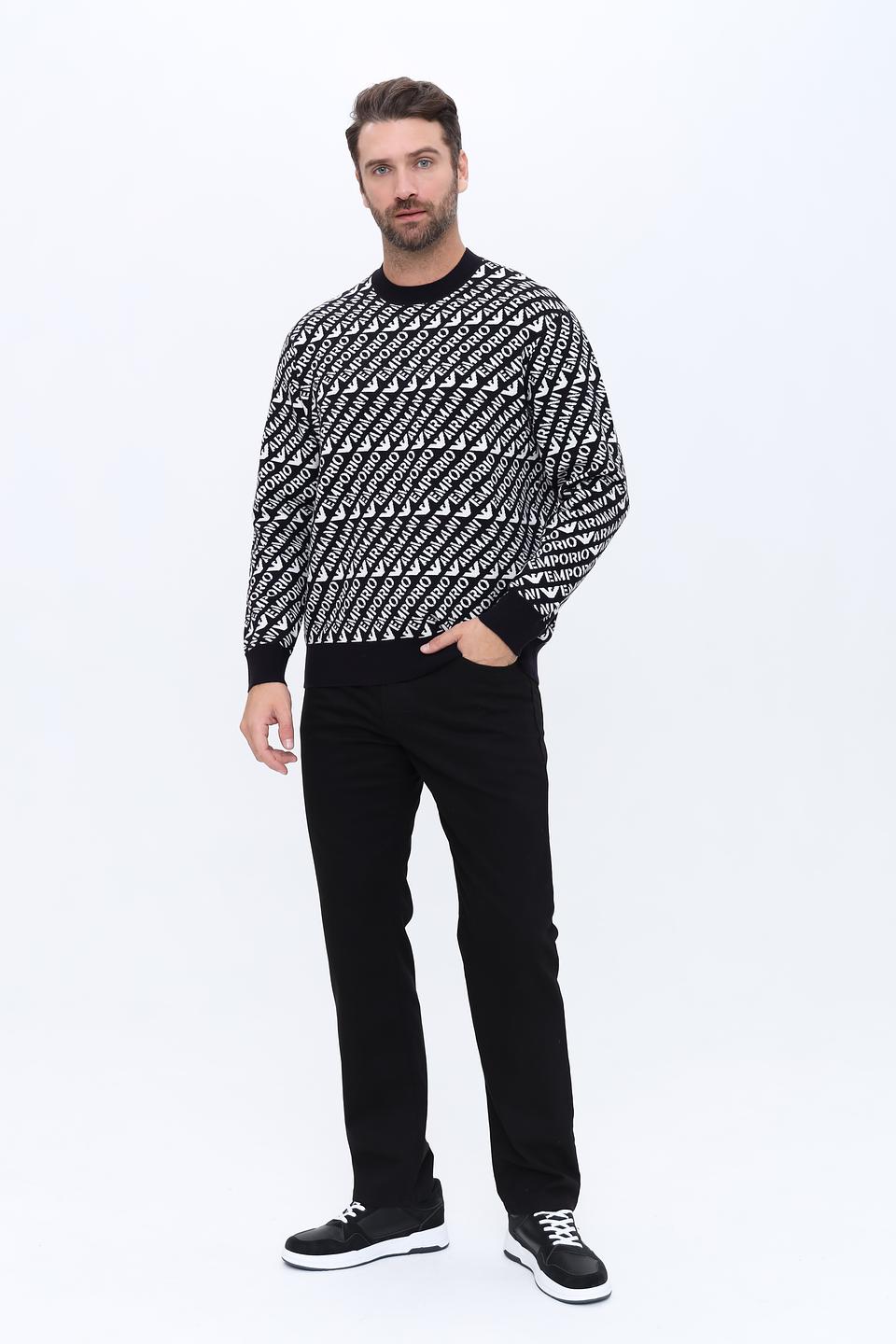 Джемпер Emporio Armani логотип чёрный