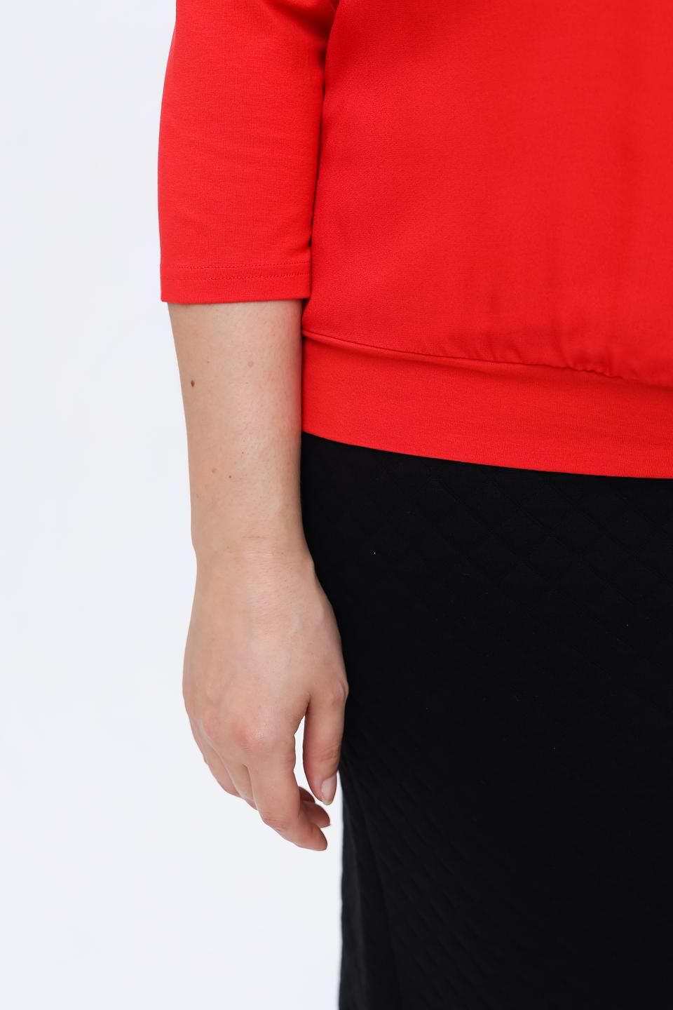 Блуза Frank Walder красная с драпировкой