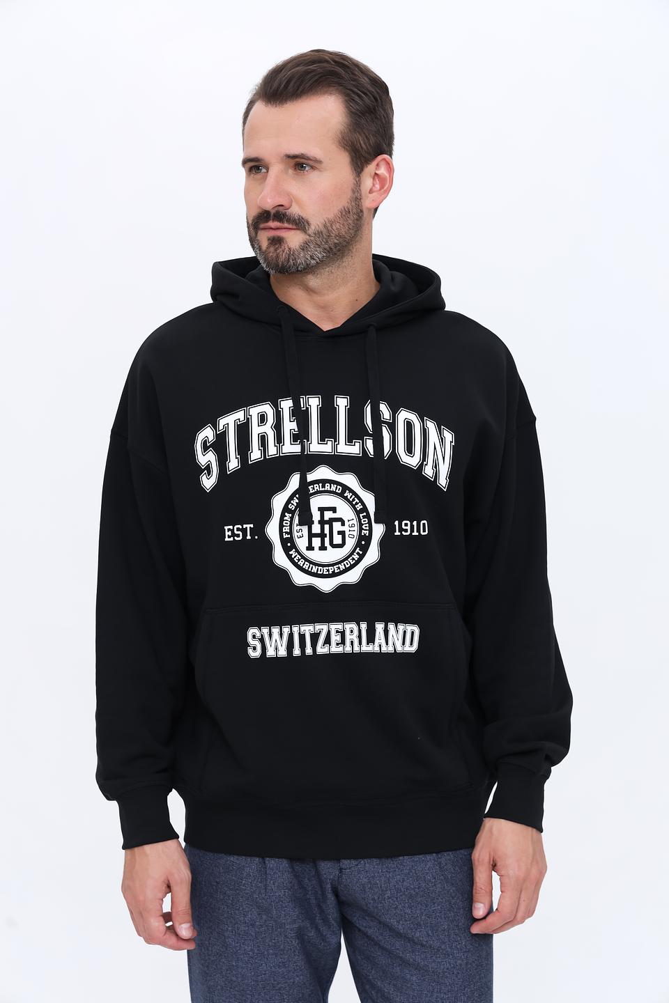Толстовка Strellson с логотипом чёрная