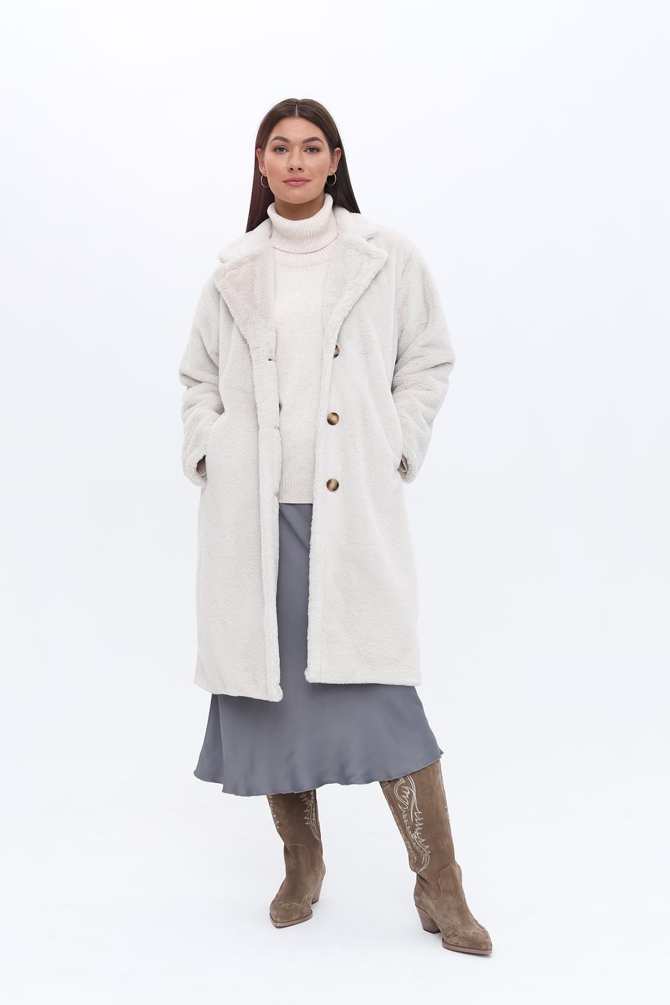 Пальто MORE and MORE из искусственного меха