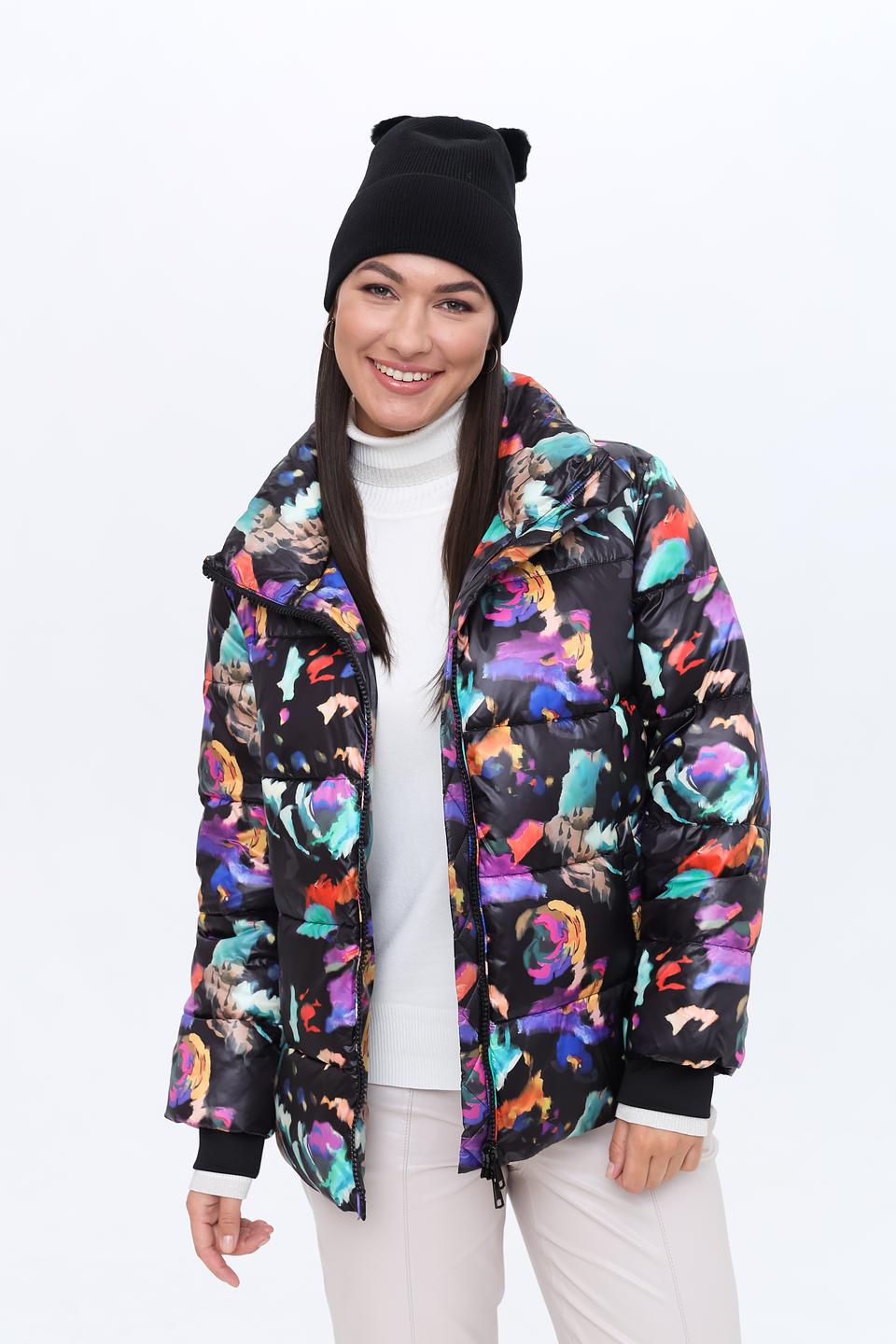 Шапка Hugo женская чёрная с помпоном