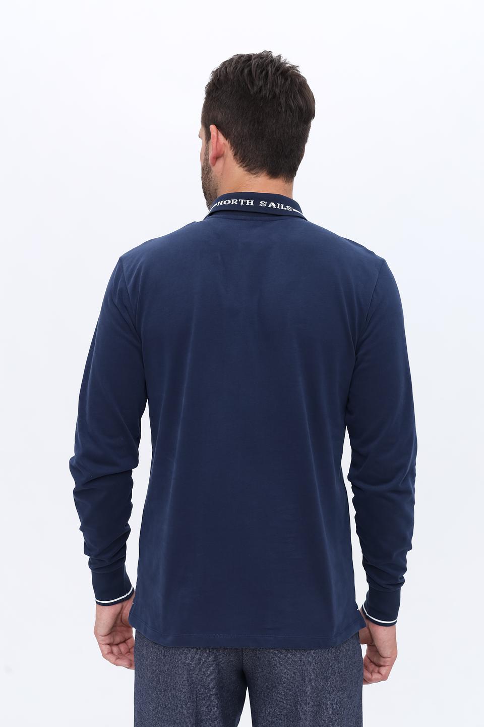 Поло North Sails с длинным рукавом синее