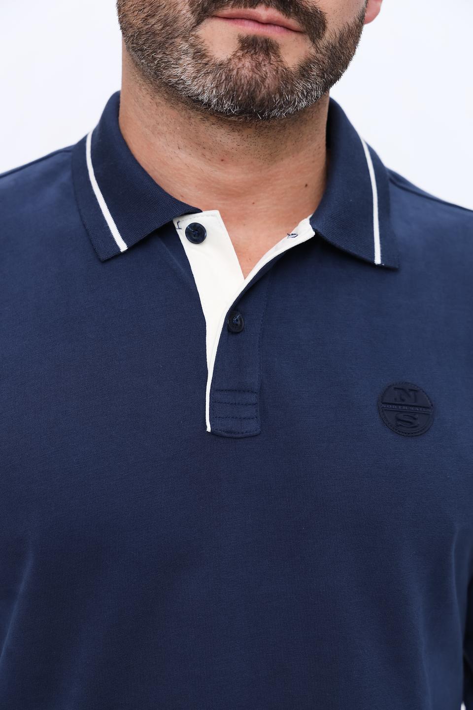 Поло North Sails с длинным рукавом синее