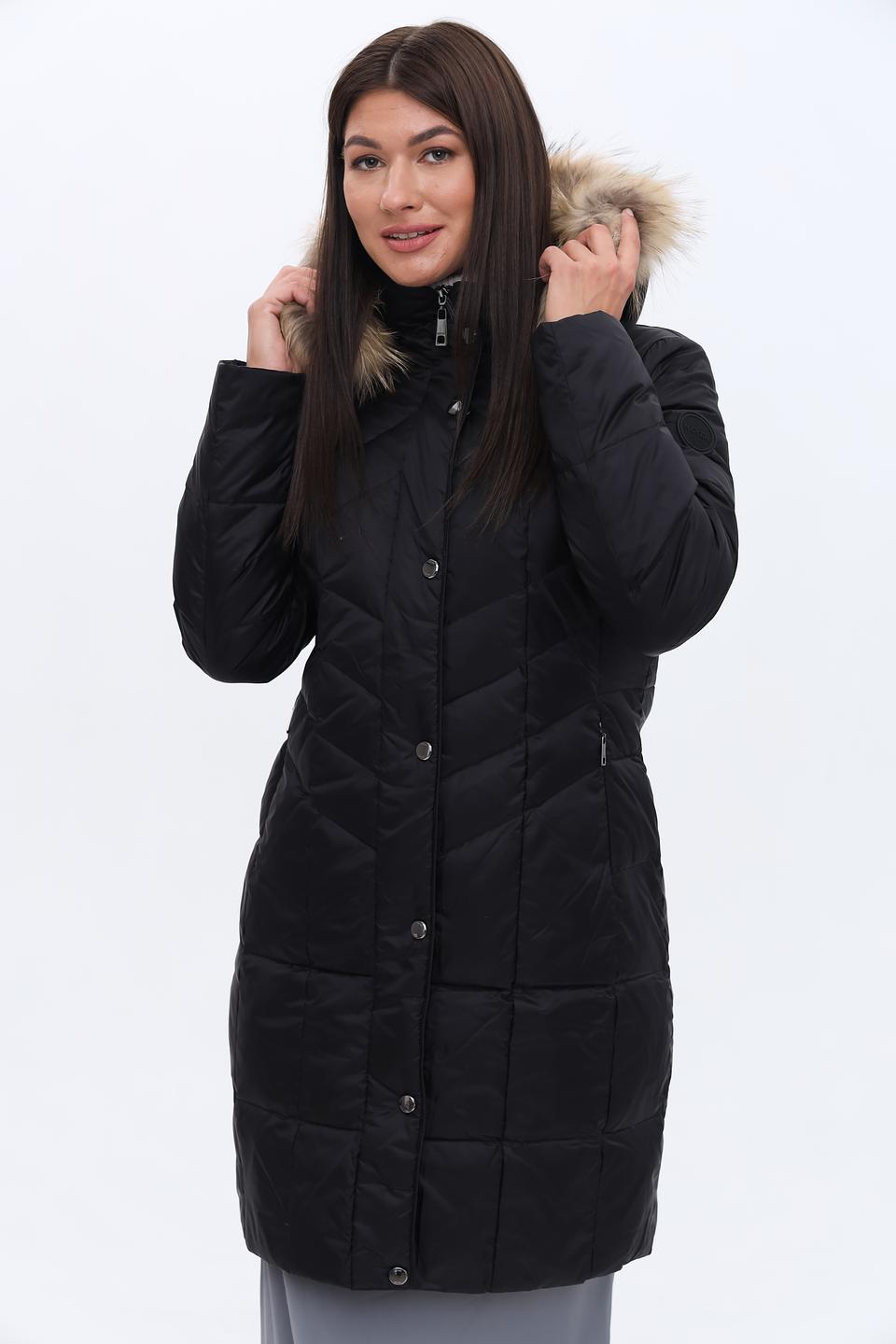 Пальто Heyer стеганое чёрное