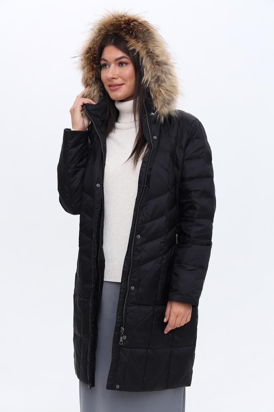 Пальто Heyer стеганое чёрное