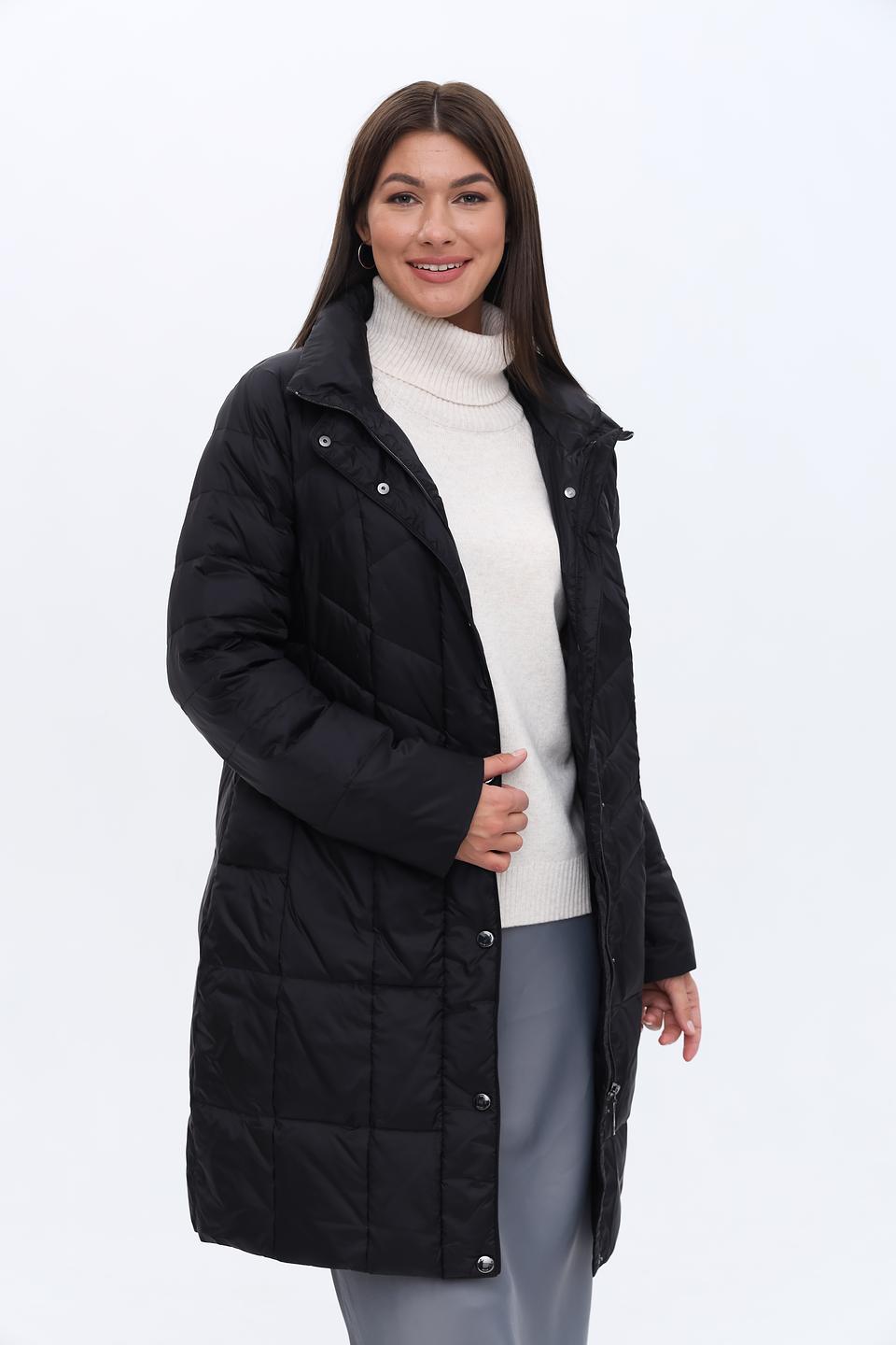 Пальто Heyer стеганое чёрное