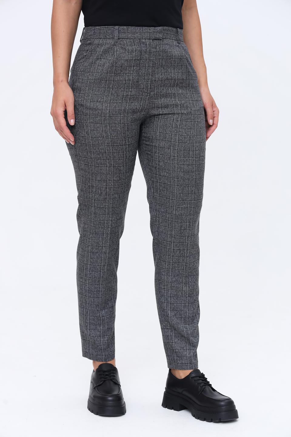 Брюки UNQ в клетку серые