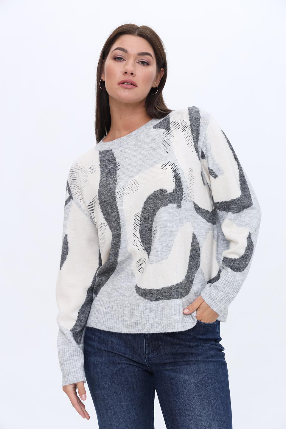 Пуловер Lecomte с абстрактным рисунком