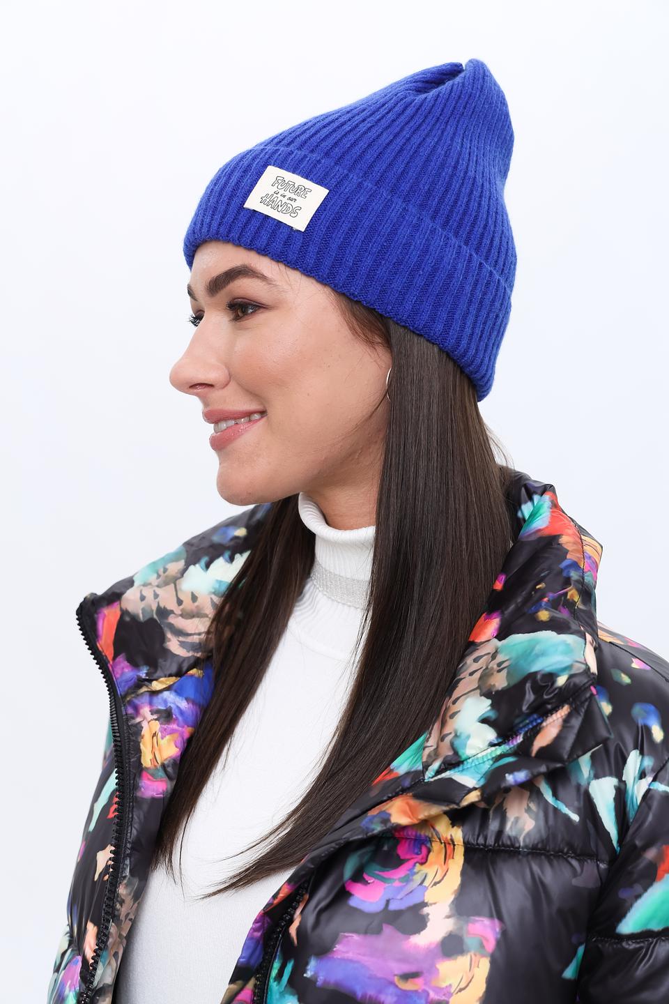 Шапка Marhatter вязаная синяя