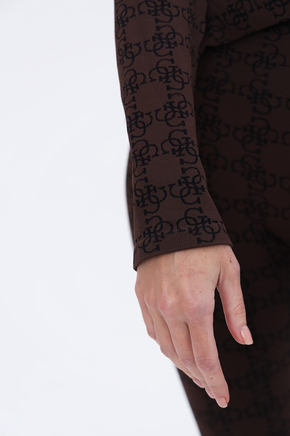 Топ Guess с логотипом коричневый