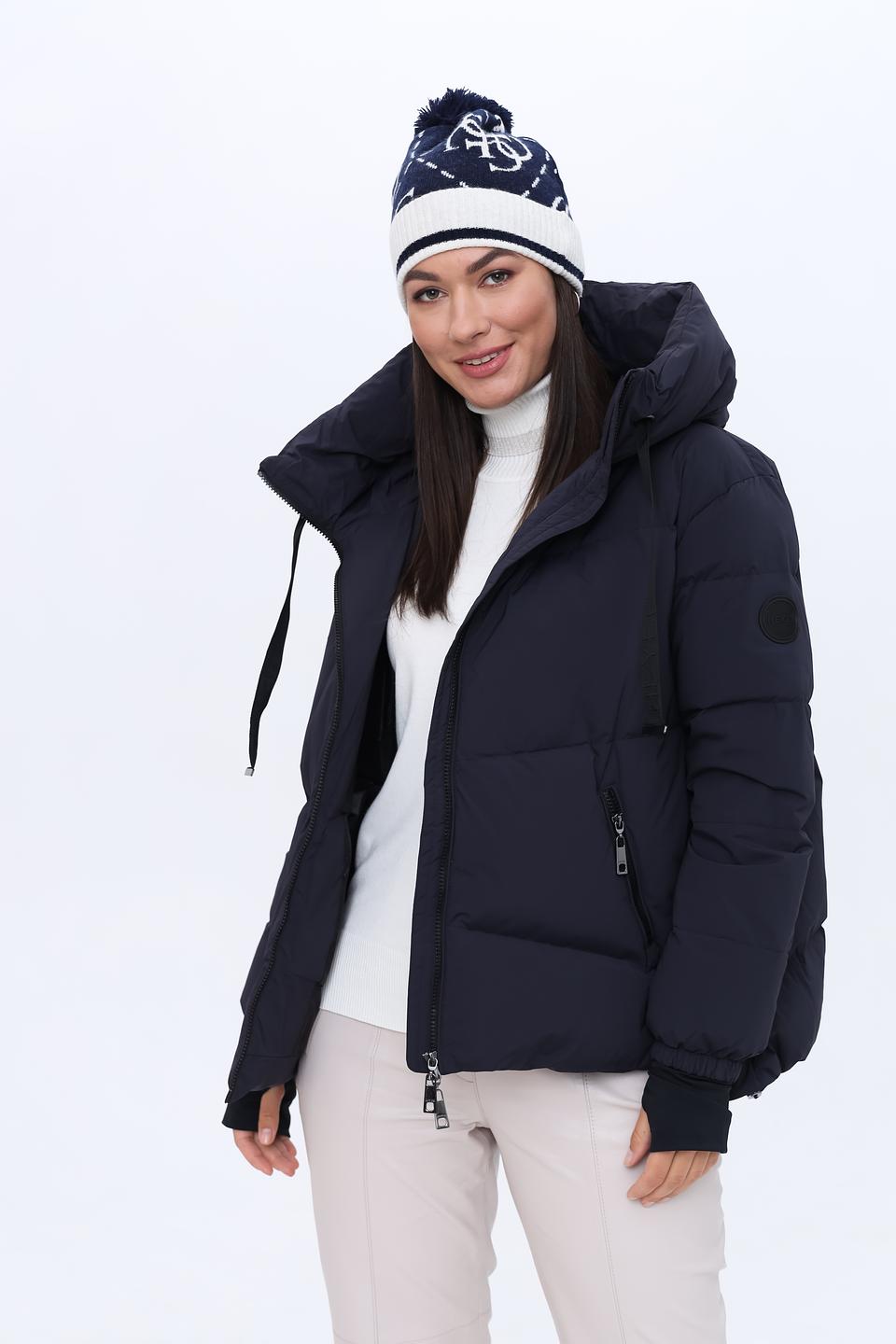 Шапка Guess с помпоном синяя