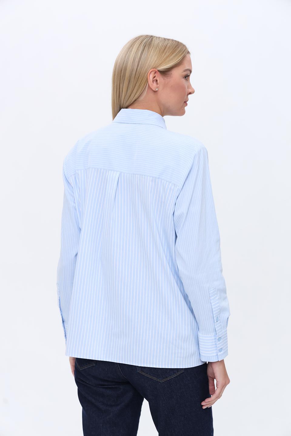 Рубашка More and More в полоску голубую