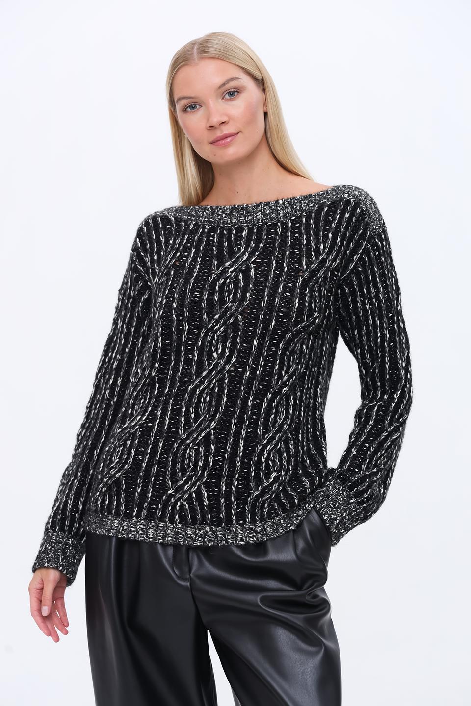 Джемпер Penny Black с косами чёрный