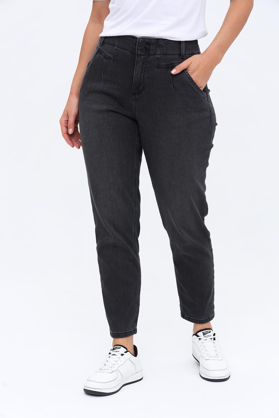 Джинсы Angels серые mom fit