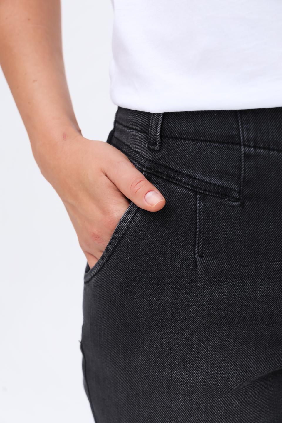 Джинсы Angels серые mom fit