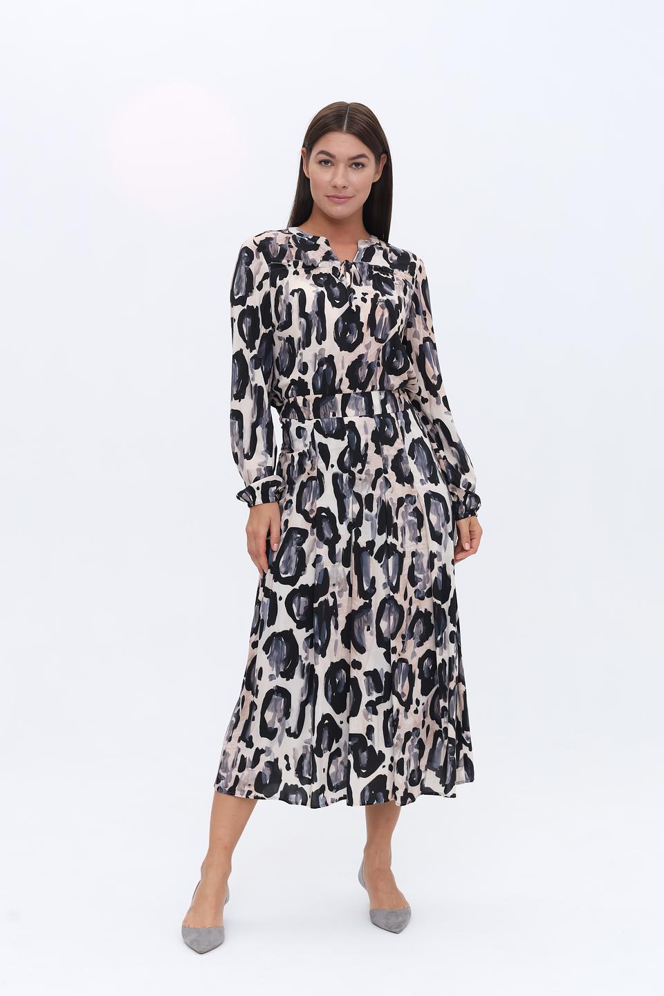 Блуза Lecomte с абстрактным принтом