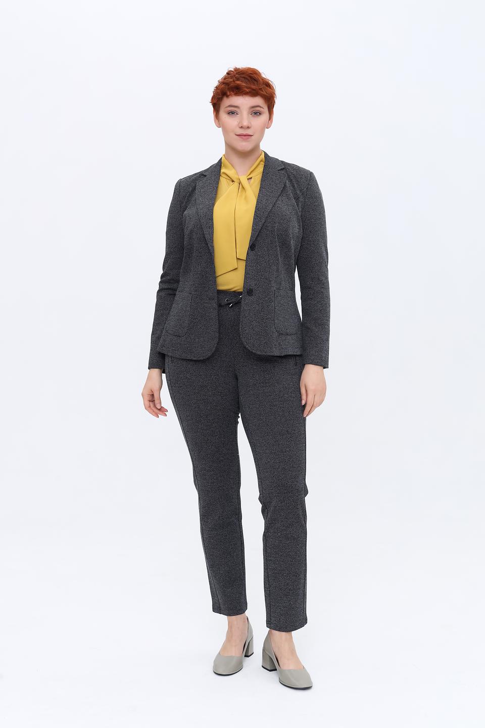 Жакет Lebek в клетку серый